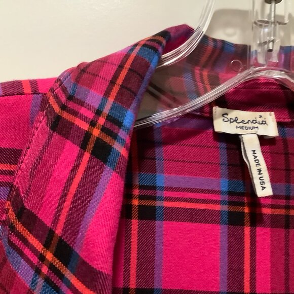 Splendid Tunic Top, pink & black, size medium - Picture 3 of 6